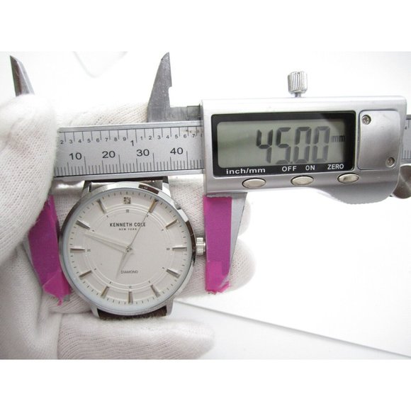 Men Kenneth Cole New York Diamond Quartz WR Analog 45mm Dial Round Watch (F246) - Picture 2 of 12